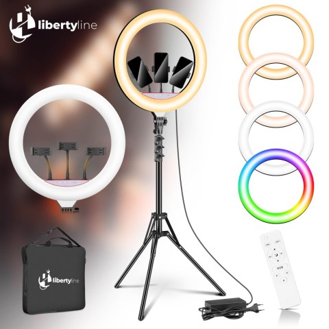 Lampa pierścieniowa LUMO LED RGB ring do filmów zdjęć makijażu