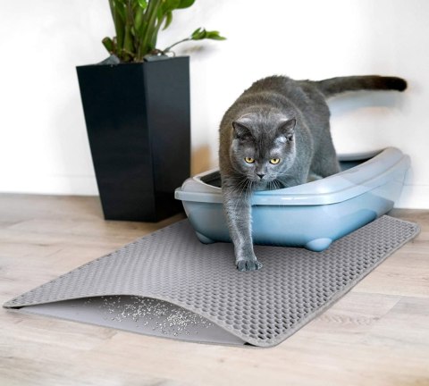 Mata dla kota wycieraczka Catsy 40x50 cm szara