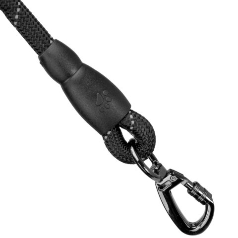 Mocna smycz dla psa treningowa odblaskowa KOBE 3m czarna