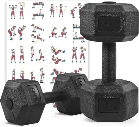 Zestaw 2 hantli KRONOS hantle 2x6 kg