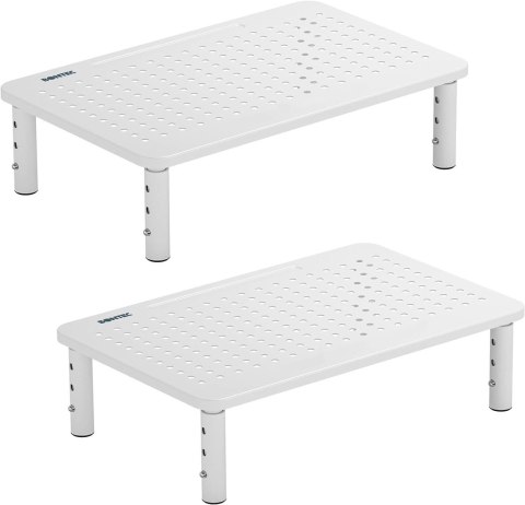 Podstawka pod monitor laptop MULING biała + szuflada