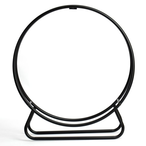 Stojak na drewno HOBRO metalowy czarny koło