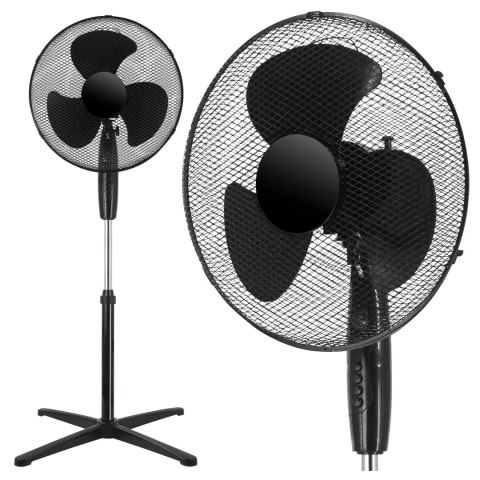 Wentylator podłogowy stojący KOUD czarny