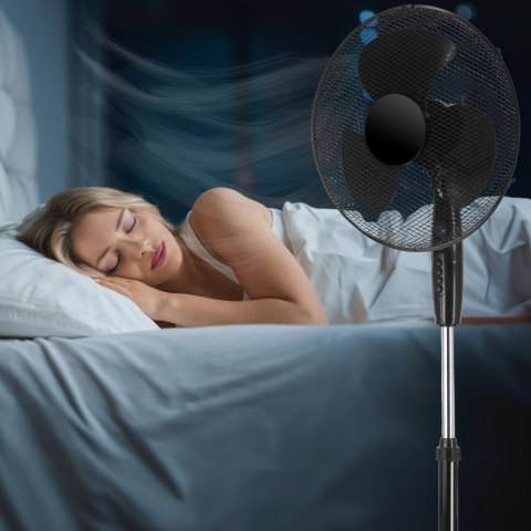 Wentylator podłogowy stojący KOUD czarny