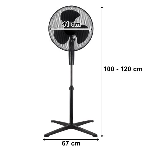 Wentylator podłogowy stojący KOUD czarny