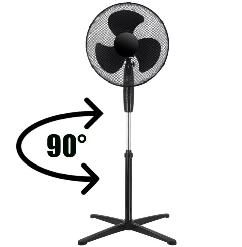 Wentylator podłogowy stojący KOUD czarny