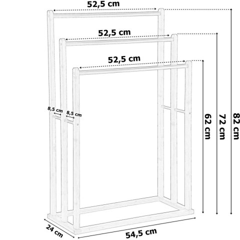 Stojak na ręczniki BRANDO naturalny