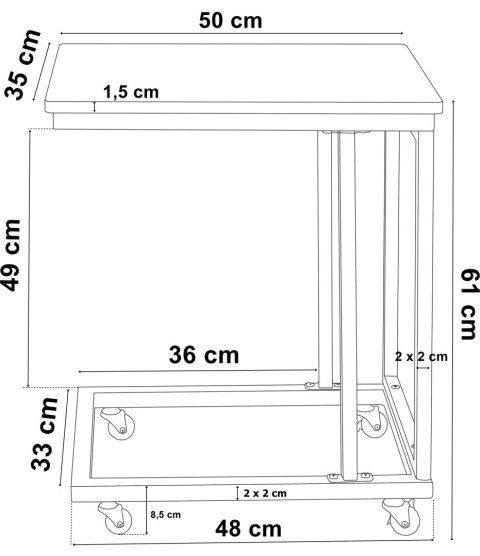Stolik industrialny loftowy Meren craft