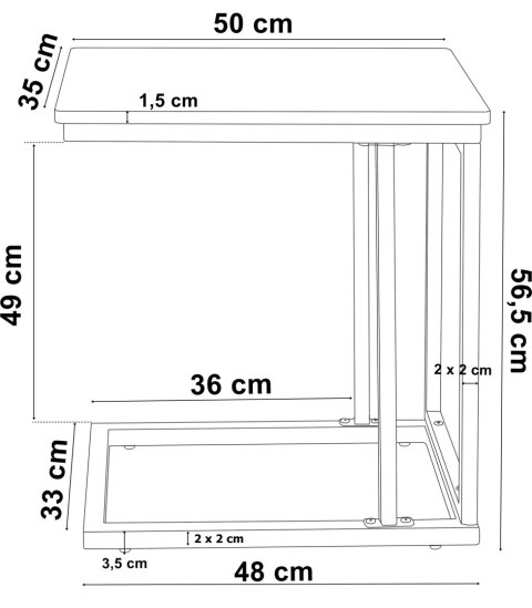 Stolik industrialny loftowy Meren craft