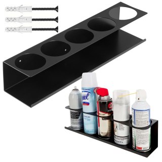 Wieszak stalowy na puszki spray BERNO czarny