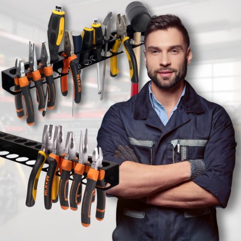 Wieszak uchwyt ścienny na narzędzia NITRO 17 otworów