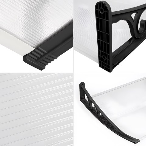 Daszek plastikowy Beno 80x150cm czarny