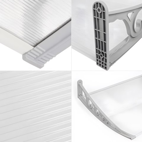 Daszek plastikowy Sano 80x120cm szary