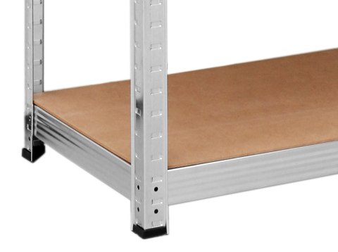 Regał stalowy magazynowy 200kg 5 poziomów 205x120x45 cm ocynkowany