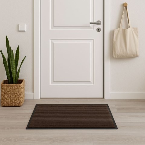 Wycieraczka do butów wejściowa pod drzwi 40x60 cm Seila brązowa
