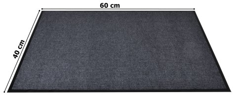 Wycieraczka do butów wejściowa pod drzwi 40x60 cm Seila szara