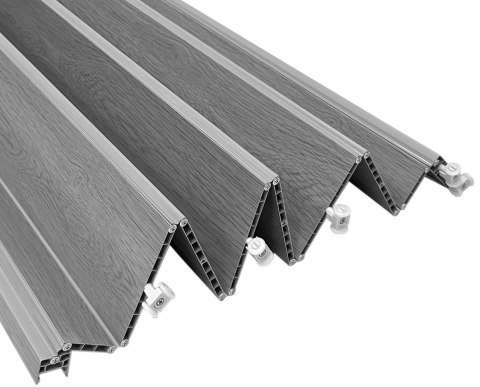 Drzwi harmonijkowe 001P 67 SZARY DĄB MAT 100 cm