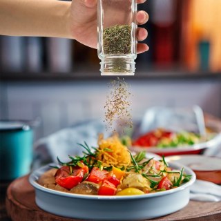 Piętrowy stojak na przyprawy ENELDO 24 słoiczki + 72 naklejki