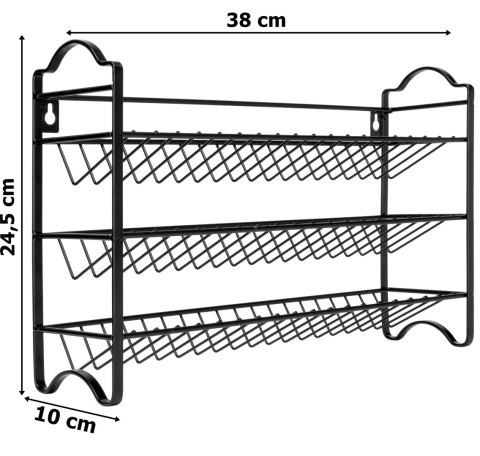 Piętrowy stojak na przyprawy ENELDO 24 słoiczki + 72 naklejki