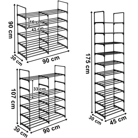 Regał na buty ARON 10 poziomów szafka półka modułowa duża