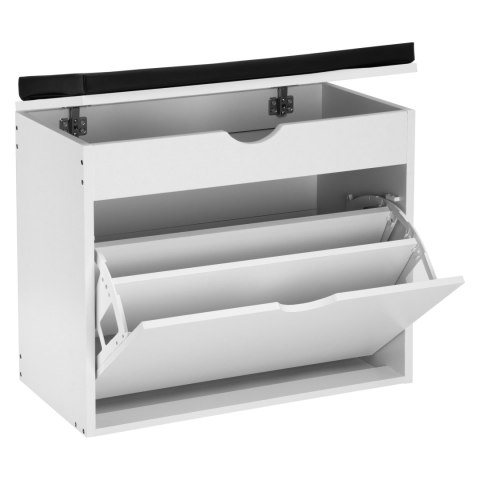 Szafka na buty z siedziskiem do przedpokoju HEDOR WHITE