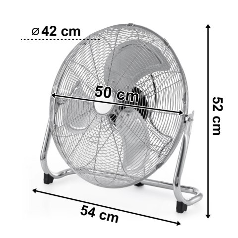 Wiatrak podłogowy stojący wentylator 120W TYBER silver