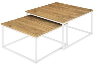 Zestaw 2 stolików skandynawskich VELEN BIAŁY CRAFT 2w1