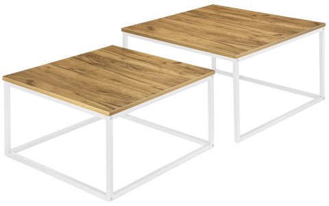 Zestaw 2 stolików skandynawskich VELEN BIAŁY CRAFT 2w1