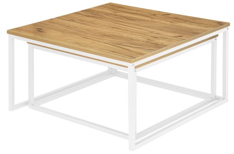 Zestaw 2 stolików skandynawskich VELEN BIAŁY CRAFT 2w1