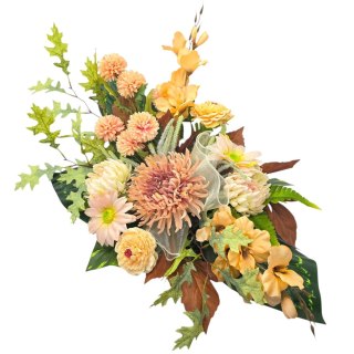 STROIK NA CMENTARZ JESIENNE KWIATY NA GRÓB POMNIK MISA WSZYSTKICH ŚWIĘTYCH