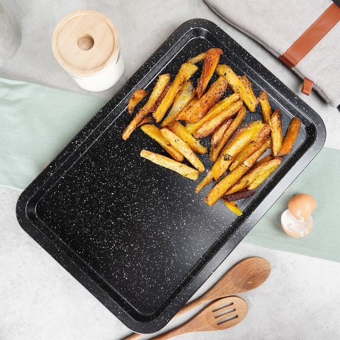 Blacha forma do pieczenia mięsa ciasta granitowa 43x29x2cm VILDE 279028