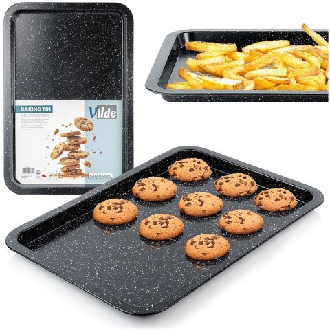 Blacha forma do pieczenia mięsa ciasta granitowa 43x29x2cm VILDE 279028