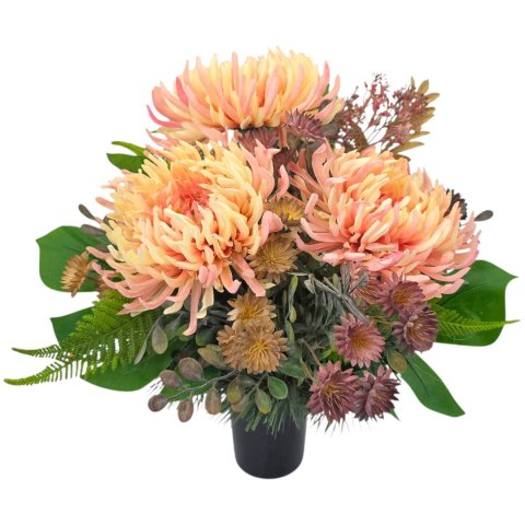 Bukiet flakon stroik na cmentarz kompozycja kwiatowa na wszystkich świętych