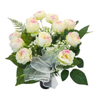 Bukiet flakon stroik na cmentarz sztuczne kwiaty kompozycja kwiatowa