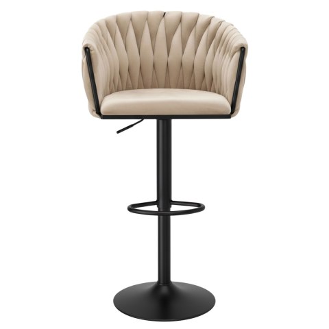 Hoker barowy Cofton Black beżowy Velvet