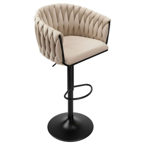 Hoker barowy Cofton Black beżowy Velvet