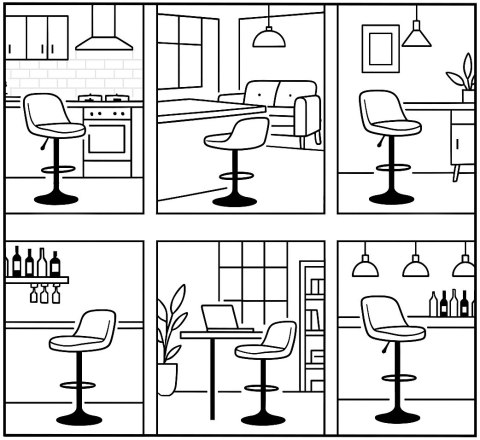 Hoker barowy Cofton Gold czarny Velvet