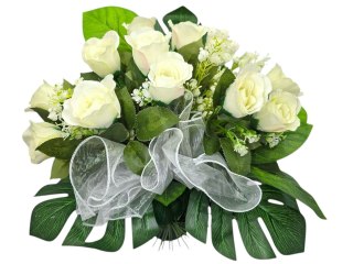 Komplet zestaw stroiki na cmentarz miska bukiet kwiaty na grób