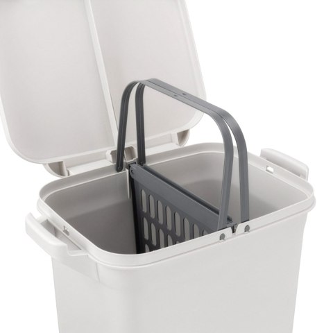 Kosz na śmieci do segregacji NARDAN szary 42 litry