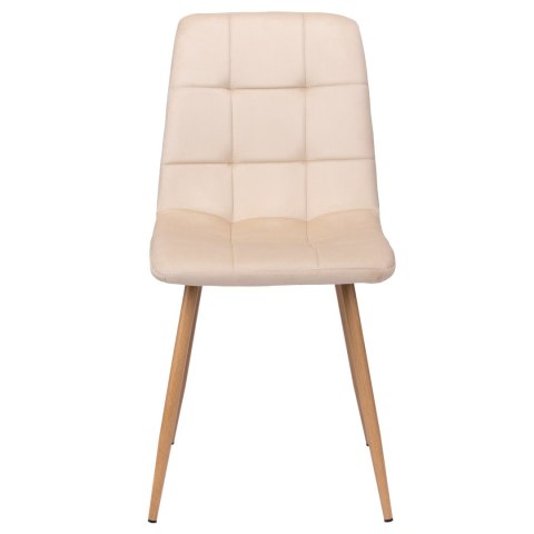 Krzesło welurowe MONTANA VELVET beżowe