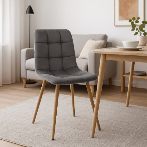 Krzesło welurowe MONTANA VELVET grafitowe