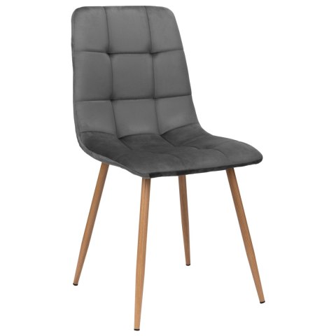 Krzesło welurowe MONTANA VELVET grafitowe