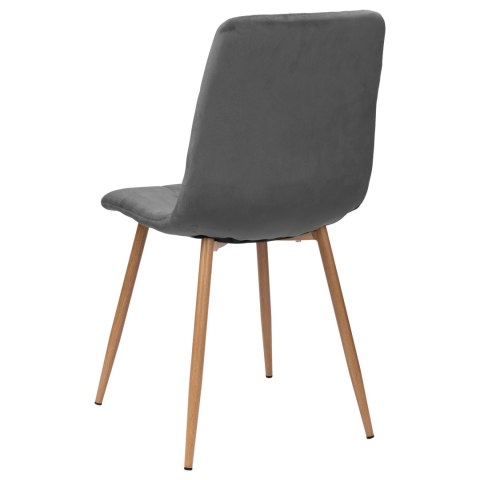 Krzesło welurowe MONTANA VELVET grafitowe
