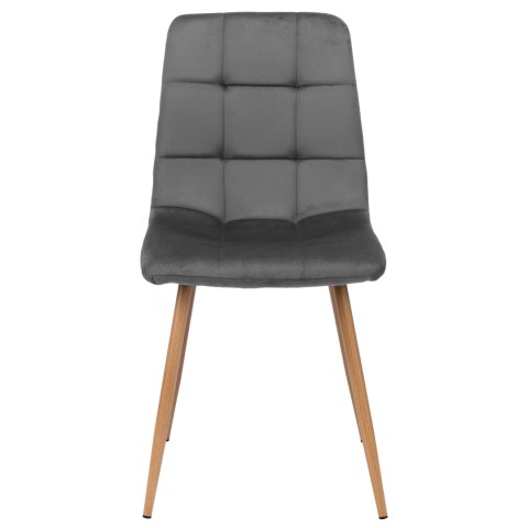 Krzesło welurowe MONTANA VELVET grafitowe