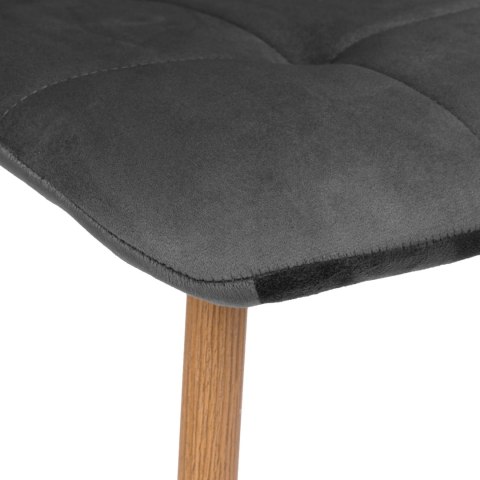 Krzesło welurowe MONTANA VELVET grafitowe