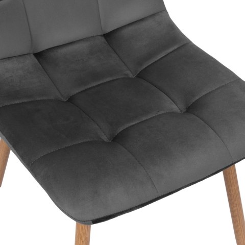 Krzesło welurowe MONTANA VELVET grafitowe