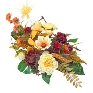 Nowoczesny stroik na cmentarz kwiaty wiązanka miska na grób wszystkich świętych