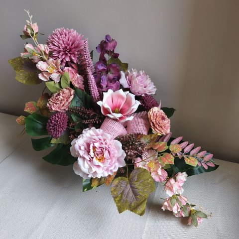 Stroik na cmentarz kwiaty wiązanka miska na grób wszystkich świętych 1 listopada    