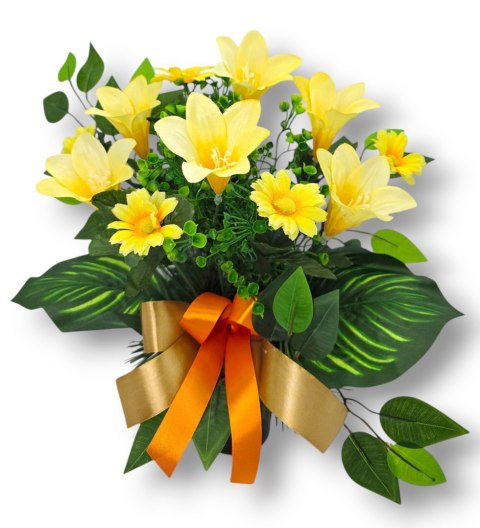 KWIATY NA CMENTARZ BUKIET DO WAZONU SZTUCZNE KWIATY