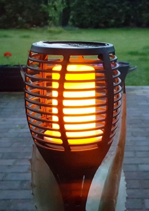 LAMPA SOLARNA WBIJANA DO OGRODU RUCHOMY PŁOMIEŃ 50 cm 1 szt.